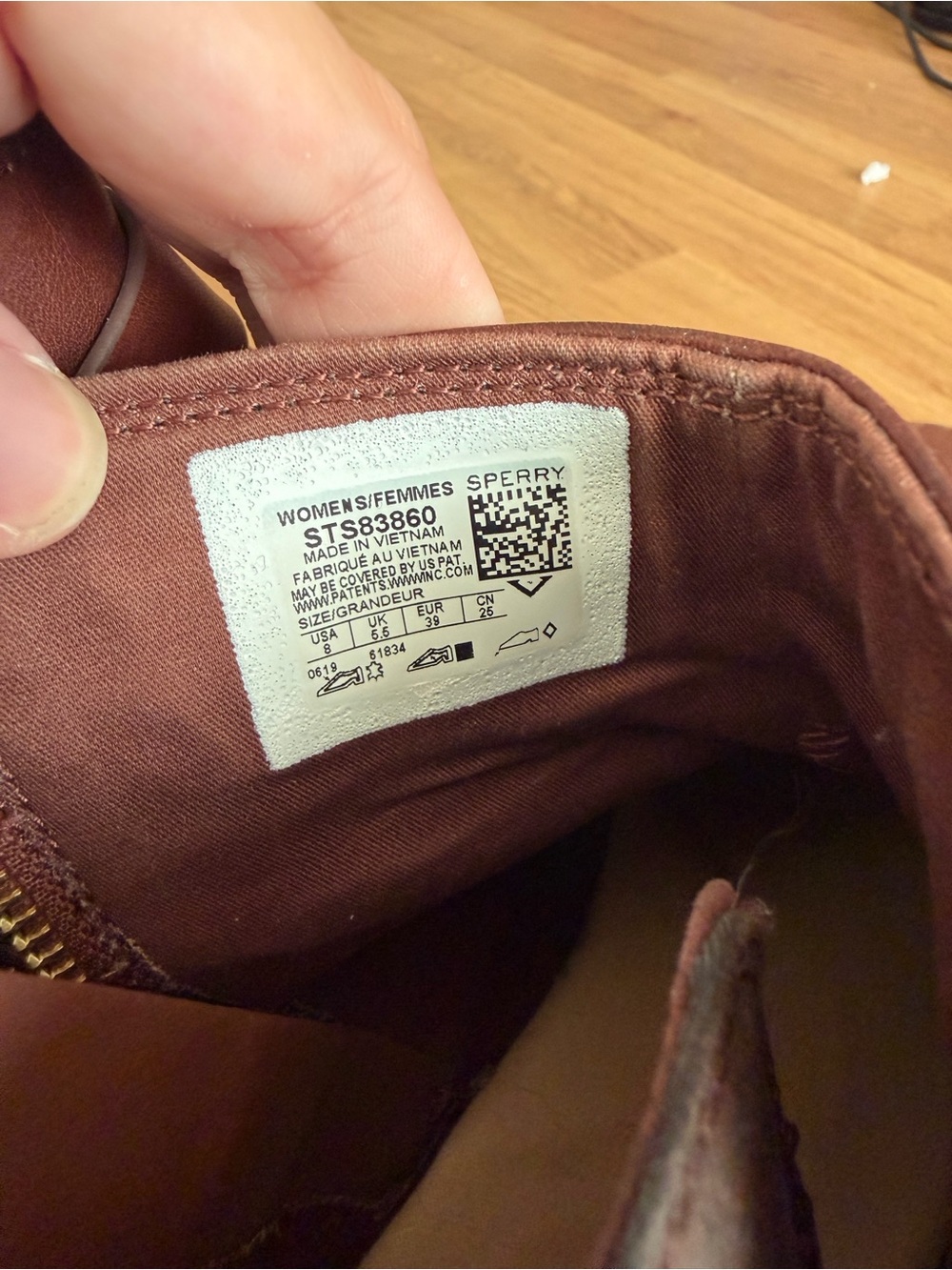 Sperry Women's Brown Leather Plaid Ankle Booties with Buckle Strap - Picture 4 of 5
